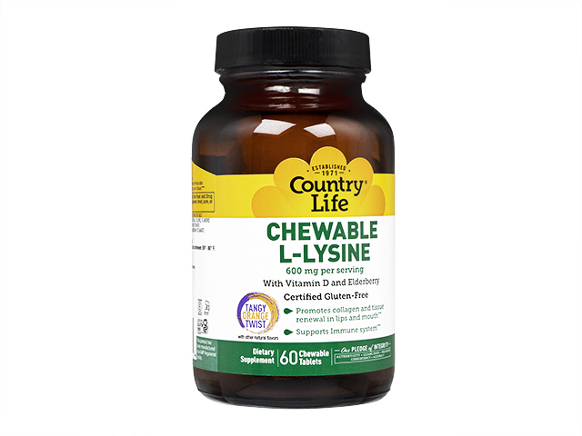 チュワブルLリジン600mg60錠(CountryLife) 1本