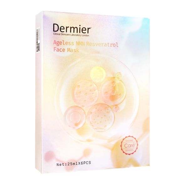 (Dermier)エイジレスNMNレスベラトロール・フェイスマスク25ml6枚 1箱