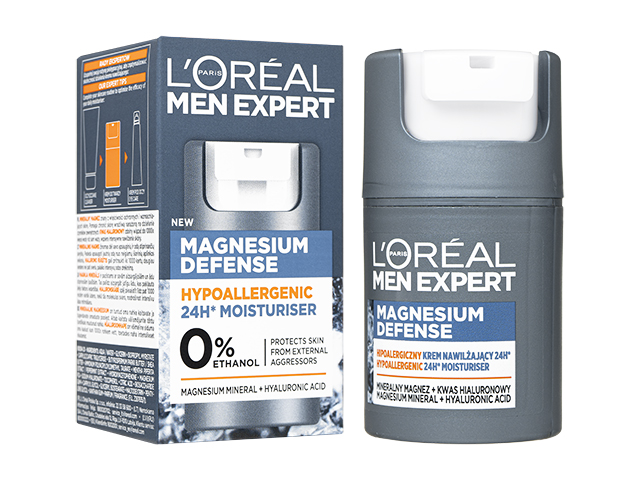 (Loreal)メンエキスパートマグネシウムディフェンスヒポアレルゲニック24Hモイスチャライザー50ml 1本